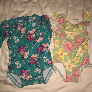 2 RuffleButts bathing suits 1 NWT